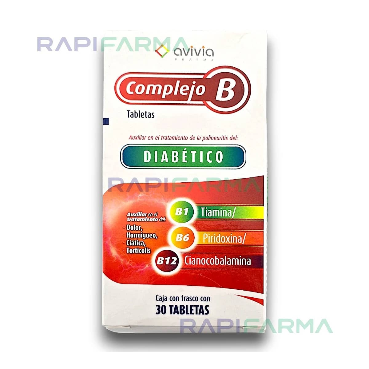 Complejo B (Vitamina B1 B6 B12) 30tab Diabético